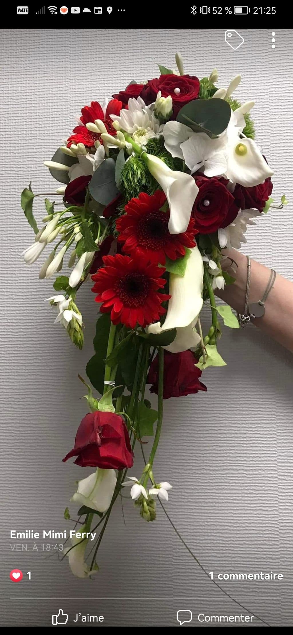 Bouquet mariée cascade strict