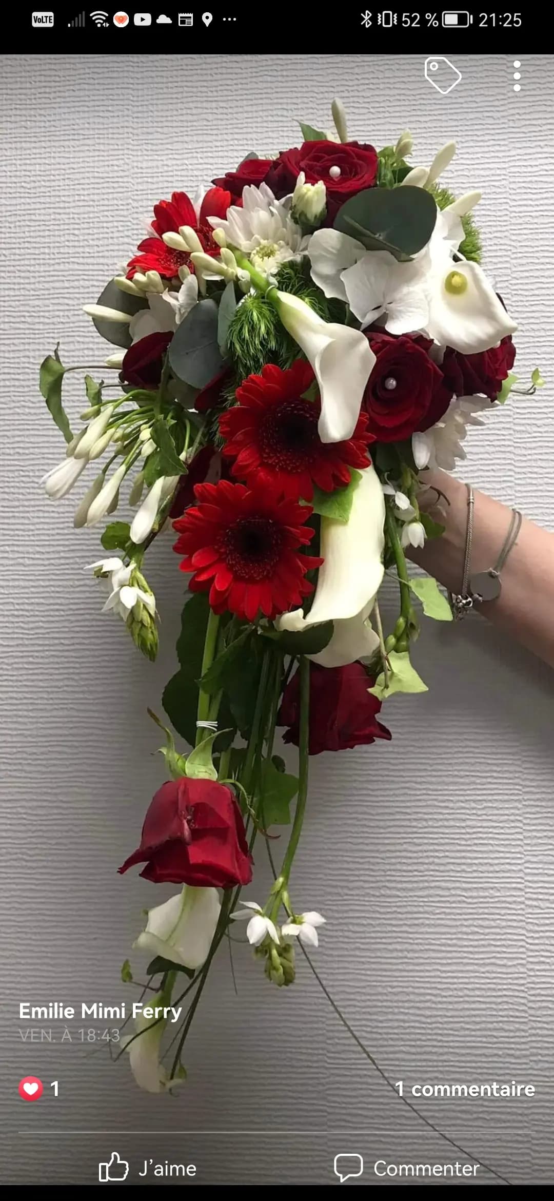 Bouquet mariée cascade strict